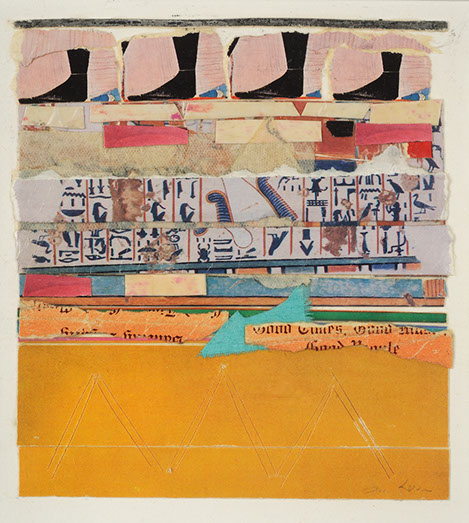 1984 “Ancient Wall with Golden Band,” mixed media, 4-3/4” x 4-1/4”